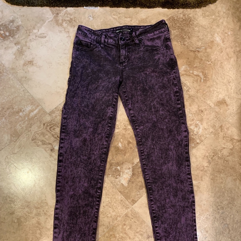 Lovesick purple n black jeans - skinny.